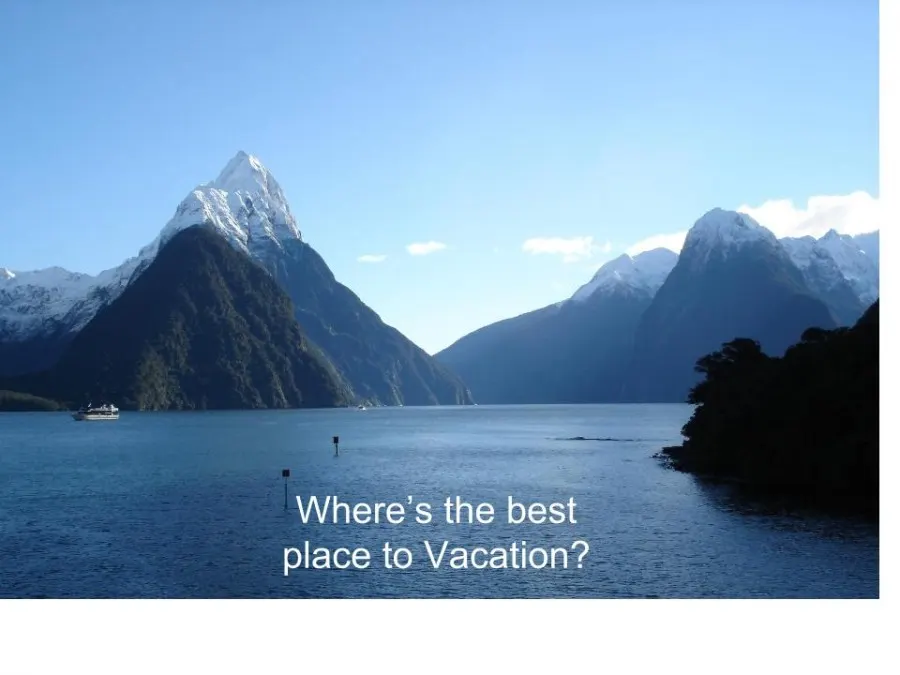 This is Milford Sound, on the South Island in New Zealand.