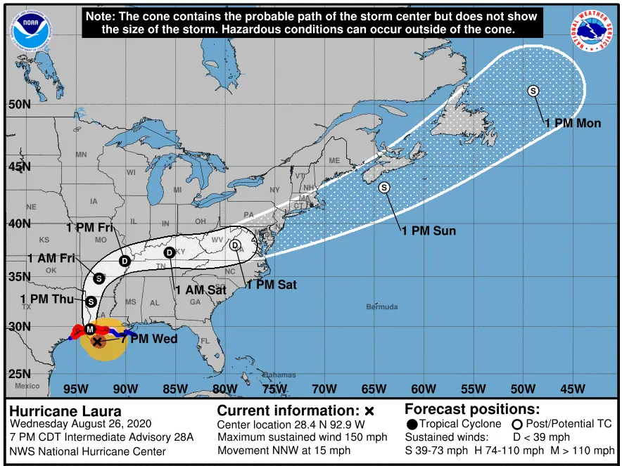 Hurricane Laura Strikes the Gulf Coast